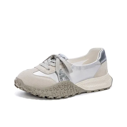 JOSINY Casual Низкий Топ Серебристо-Серый Каблук 3,5 см Женский