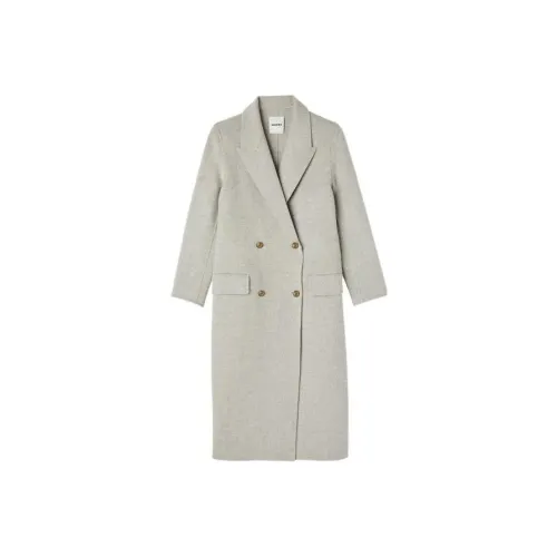 SANDRO Светло-серое Женское Пальто