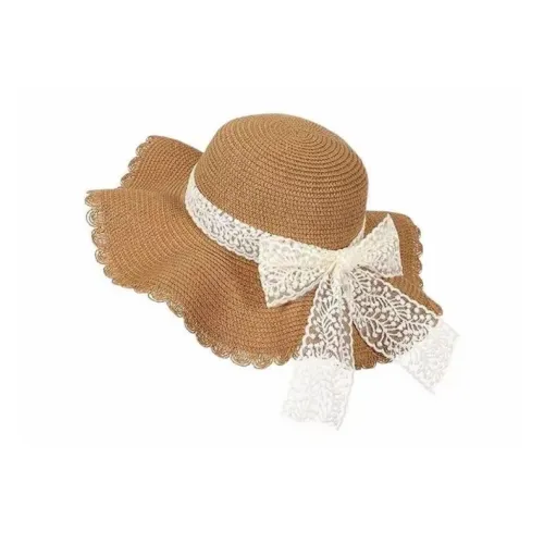 JKEM Соломенная плетеная шляпа с защитой от солнца женская бежевая хаки розовая