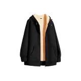 [Thickened и с флисовой подкладкой] Черный (Большой градиент, розовый, спина, логотип)