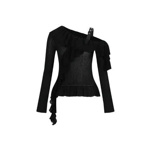 URBAN REVIVO Глубокий черный Женский трикотаж