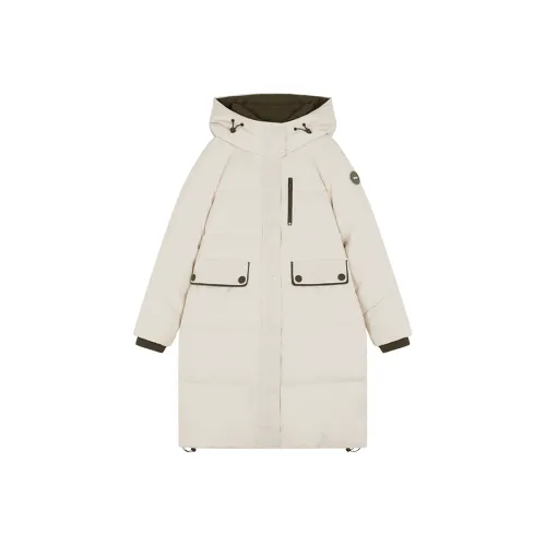 Mo Han Yi Mei Пуховик Женский Абрикос Бежевый