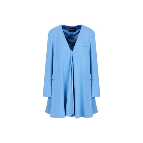 EMPORIO ARMANI Синий Женское Пальто