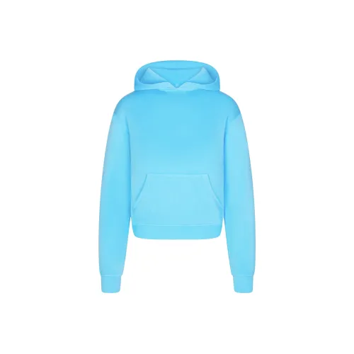 SKIMS Модал French Terry CLASSIC Hoodie Толстовка Женская Циан Циан
