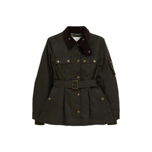 BARBOUR x Erdem SS25 Куртки и пальто Женские Армейский зеленый