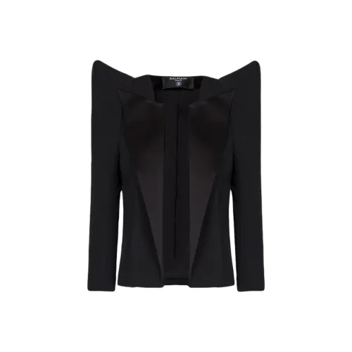 BALMAIN SS25 Куртки и Пальто Женские Черные