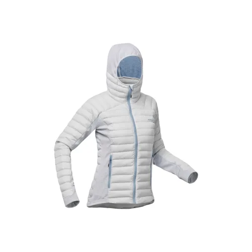 DECATHLON Серебристо-белые Женские Пуховики