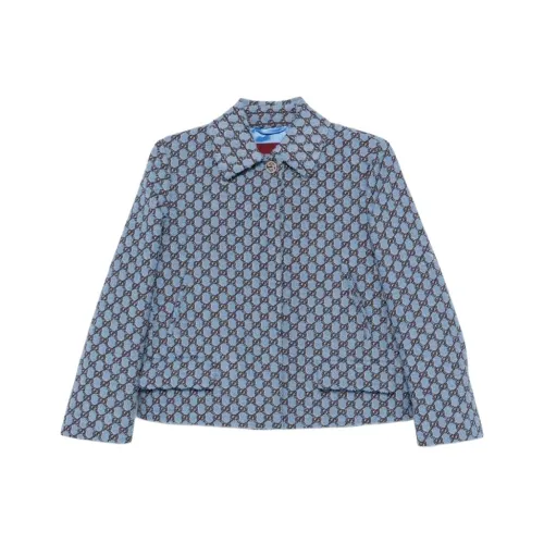 GUCCI SS24 Куртки и Пальто Женские Цвет Восходящего Солнца Синий