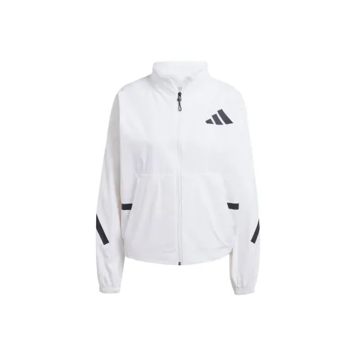 Adidas True Healing Collection Track ZNE Ткани вязаные Full Zip Top Куртка Женская Белая