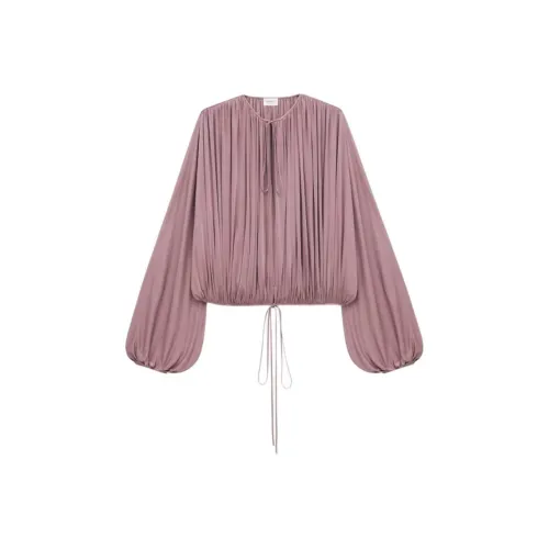SAINT LAURENT Рубашка Женская Розовая
