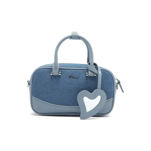 MICOCAH ПУ (полиуретан) Деним Панель Через плечо Сумка Женская Джинсовый Синий