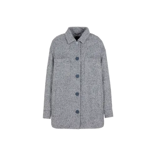 ARMANI EXCHANGE Женское пальто голубо-серого цвета