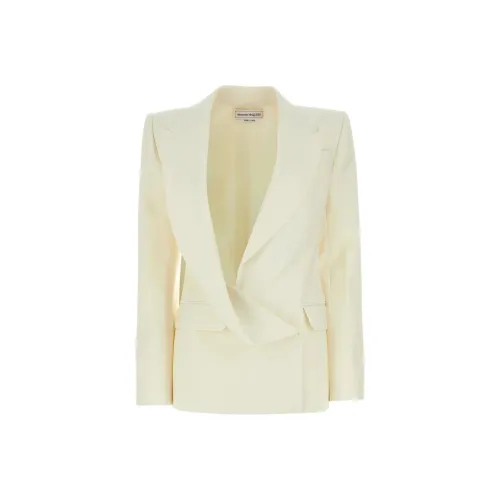 Alexander McQueen SS23 Бизнес-костюм Пальто Женское Экрю