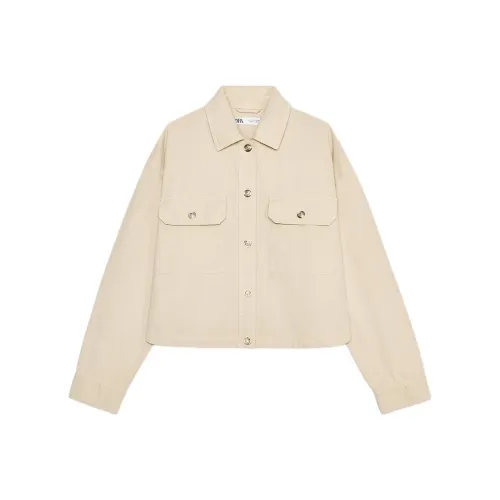 ZARA Куртки и Пальто Женские Коричневый