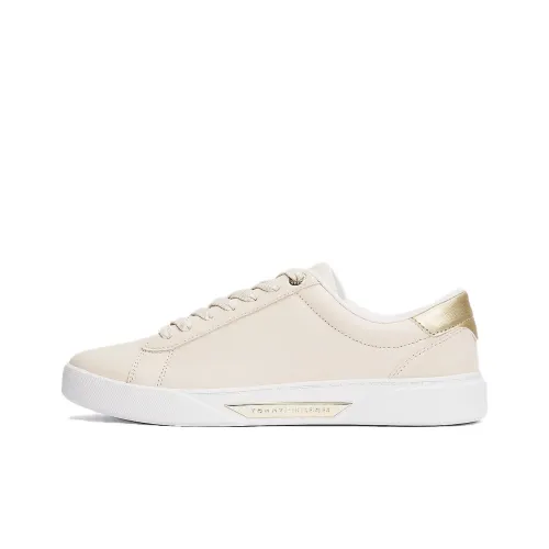 Tommy Hilfiger TH Monogram Скейтборд Кроссовки Низкие Бежевые Женские