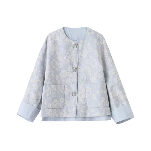 Yi Mengyuan Куртки Пальто Женские Blue