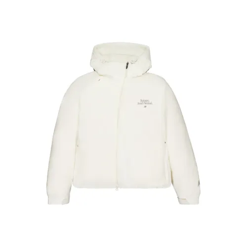 New Balance совместный бренд HyperSports пуховик женский цвет слоновая кость