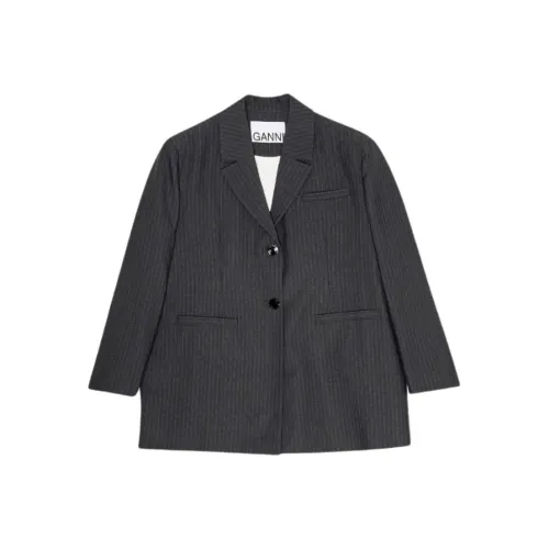 GANNI Бизнес-костюм Пальто Женское Серое