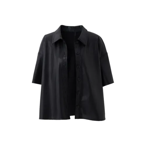 SOON FLOWER Кожа Куртка Женская Черная