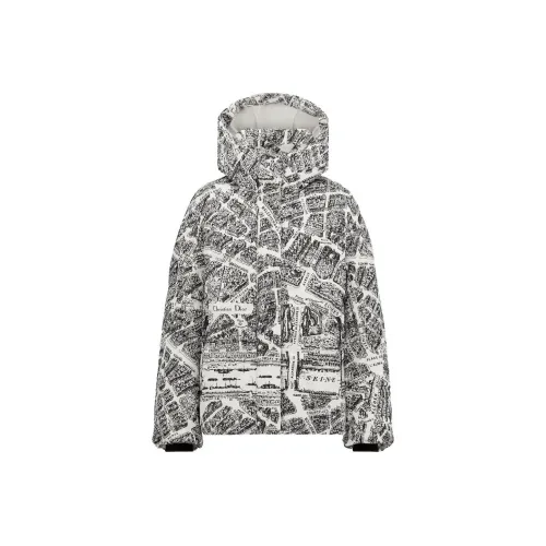 DIOR Хлопковый пуховик женский разноцветный