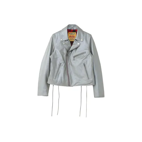 HYSTERIC GLAMOUR Кожа Куртка Женская Серебряная