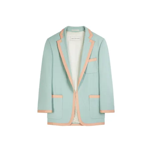 DRIES VAN NOTEN SS24 Бизнес Костюм Пальто Женское Мятно-Зеленый