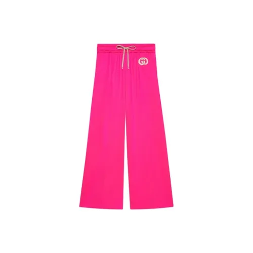 GUCCI Неоновый розовый Женские Повседневные Брюки