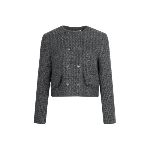 JESSYLINE Cropped Coat Women's Dark Gray JESSYLINE Укороченное пальто женское темно-серое