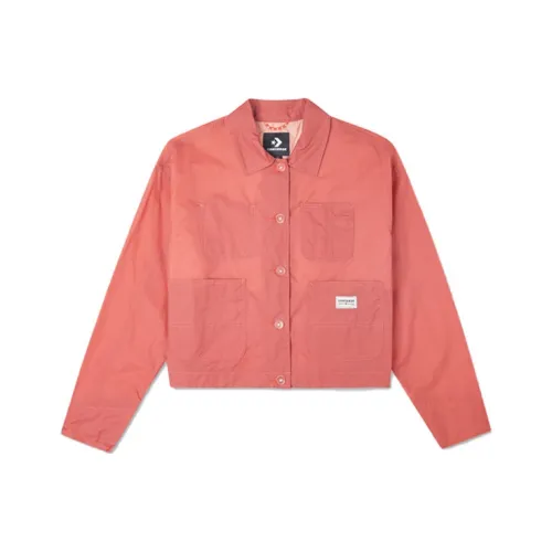 Конверс Куртка Женская Темно-Розовая