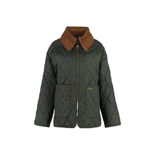 BARBOUR FW23 Хлопковый пуховик Женский Зеленый