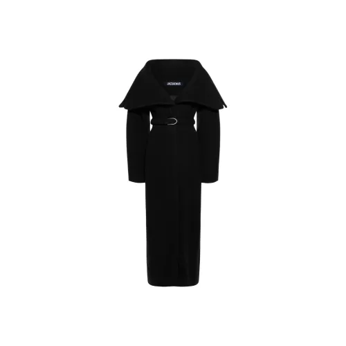 Jacquemus FW24 Драпированный воротник Пальто Женское Черный Черный