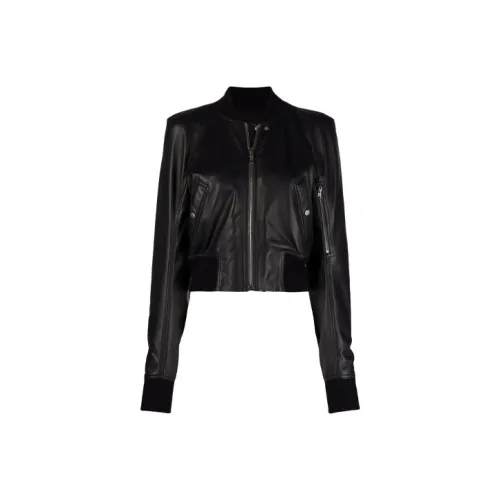 RICK OWENS Черные Женские Кожаные Куртки