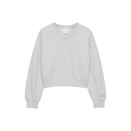 Aritzia Cozy Sweatfleece Boyfriend V-Neck Толстовка Женская Heather Chrome