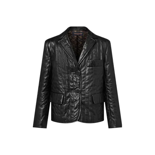 LOUIS VUITTON Кожа Куртка Женская Черная