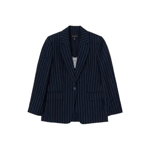 CLUB MONACO Бизнес-костюм Женский Синий Белый Полосы