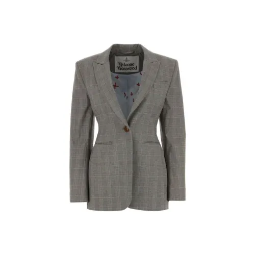Vivienne Westwood SS24 Бизнес-костюм женский серый