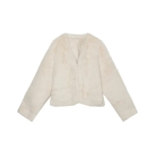 EGGKA Абрикос Женское короткое пальто