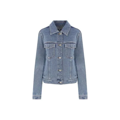 LOEWE Denim Jacket Women's Blue LOEWE Деним Куртка Женская Синяя