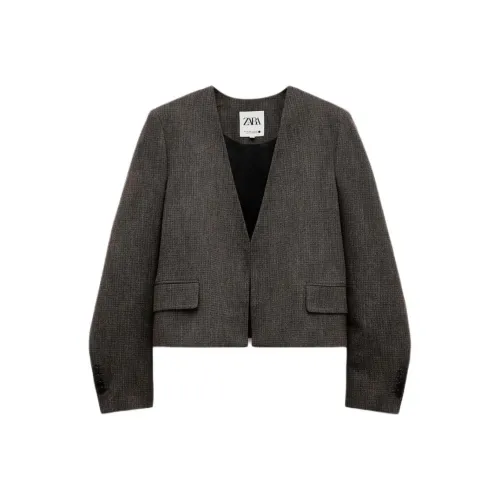 ZARA ZW Series Зебровый принт Коричневый Женские Офисные костюмы