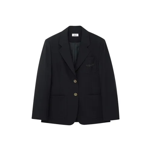 D'zzit Темно-синий Женское короткое пальто