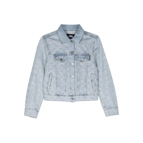 KARL LAGERFELD SS24 Denim Jacket Women's Light Blue