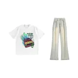 Белый (Желтый, грязный, джинсы)