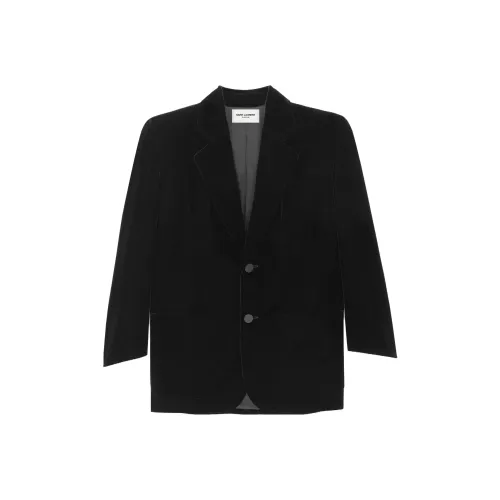 SAINT LAURENT FW23 Бизнес-костюм Пальто Женское Черное