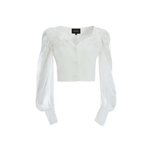 Marie Elie Белое Женское Короткое Пальто