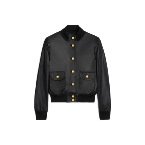 CELINE FW23 Кожа Куртка Женская Черная