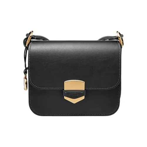 FOSSIL Smooth Leather Crossbody Bag Women's Black