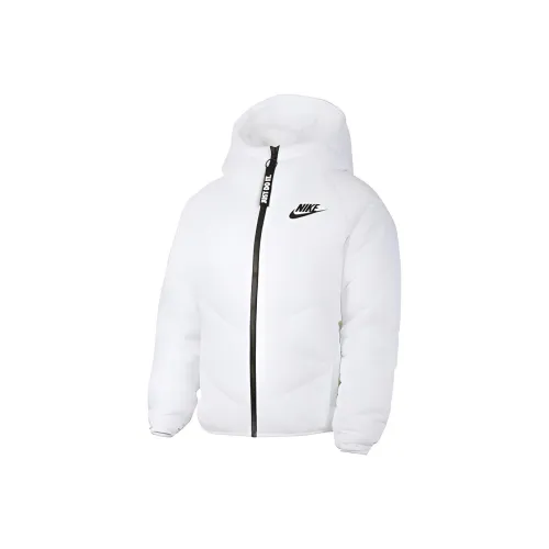 NIKE Белые Женские Объёмные Куртки (Пуфы)