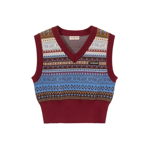 NO ONE ELSE Жилет Женские Бордовый