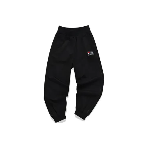 FILA FUSION Marcelo Burlon collaboration Collection Темно-черные женские вязаные тренировочные брюки