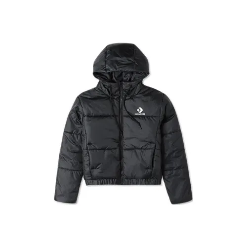 Конверс Хлопковый пуховик женский черный